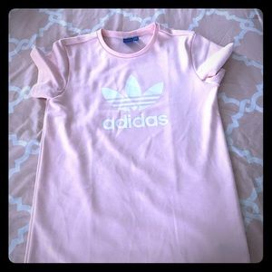 Pink Adidas shirt dress